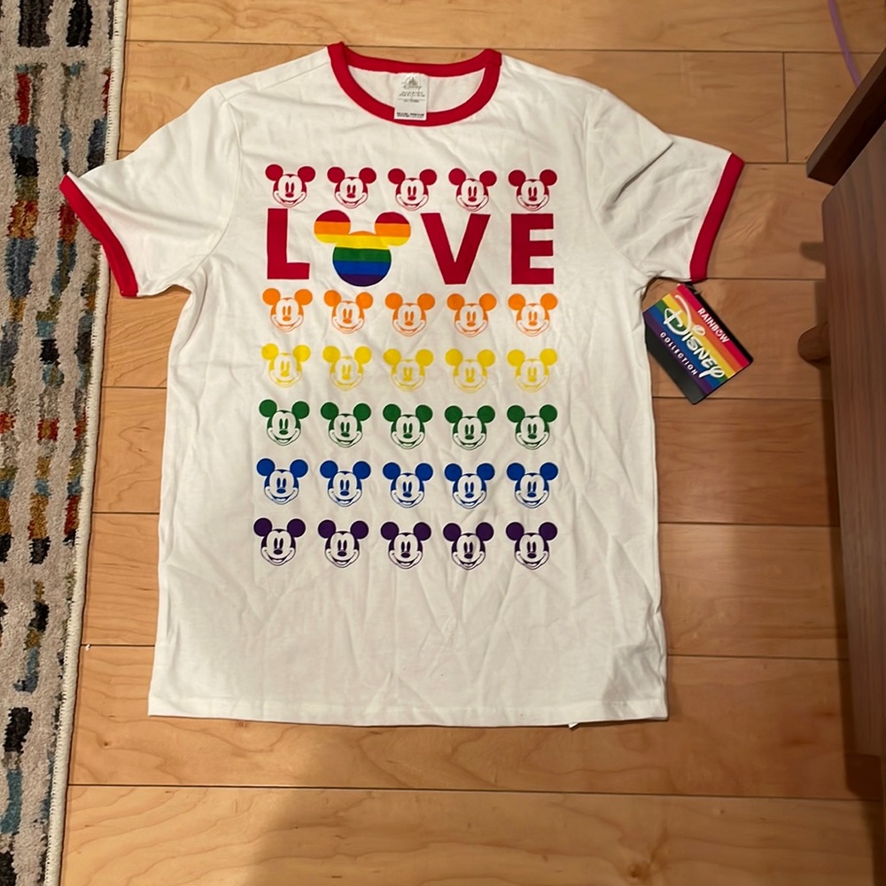 Disney Rainbow Collection Pride Shirt- Adult S
